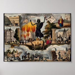 Antike Darstellung der Apokalypse Poster