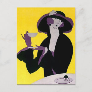 Antike Deco-Tea-High-Afternoon-Party-Postkarte PC Postkarte