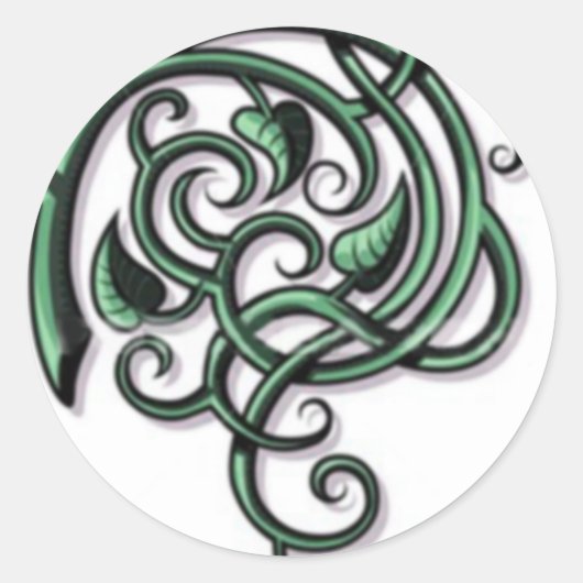 Antike dekorative Schnörkel Runder Aufkleber (Vorderseite)