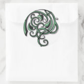 Antike dekorative Schnörkel Runder Aufkleber (Tasche)