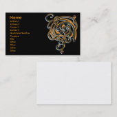 Antike dekorative Schnörkel Visitenkarte (Vorne/Hinten)