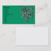 Antike dekorative Schnörkel Visitenkarte (Vorne/Hinten)