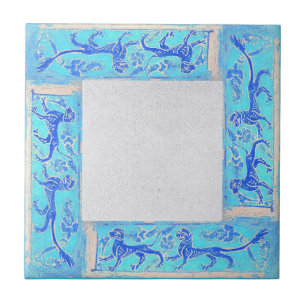 Antike Designs in Sky Blue Sekunde von vier Fliese