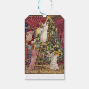 Antike deutsche Engel Weihnachten viktorianische K Geschenkanhänger