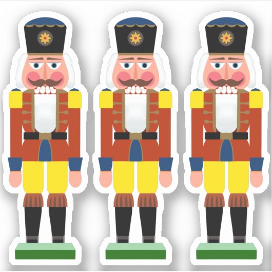 Antike deutsche Nutcracker-Illustration Aufkleber (Vorderseite)