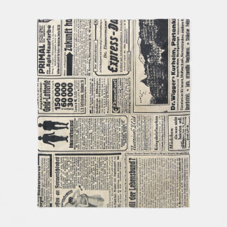 Antike deutsche Zeitungsanzeigen 1917 Fleecedecke