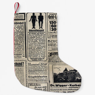 Antike deutsche Zeitungsanzeigen 1917 Kleiner Weihnachtsstrumpf