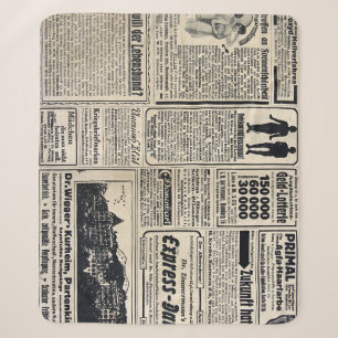 Antike deutsche Zeitungsanzeigen 1917 Sherpadecke
