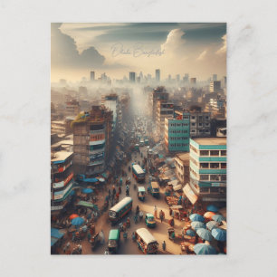 Antike Dhaka Bangladesch Reise Wasserfarbe Bengali Postkarte