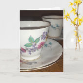 "Antike Dishes" Karte (Gelbe Blume)