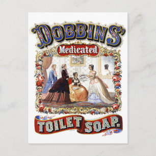Antike Dobbins' Medizin-Toilettenseife Postkarte