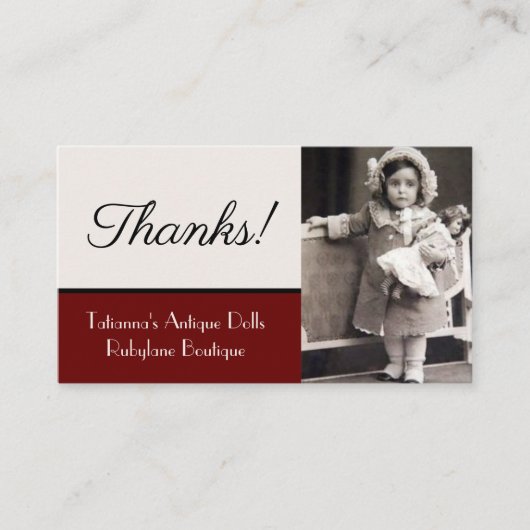 Antike Dollars Visitenkarten Rubylane Ebay Etsy Visitenkarte (Vorderseite)