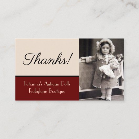 Antike Dollars Visitenkarten Rubylane Ebay Etsy Visitenkarte (Vorderseite)