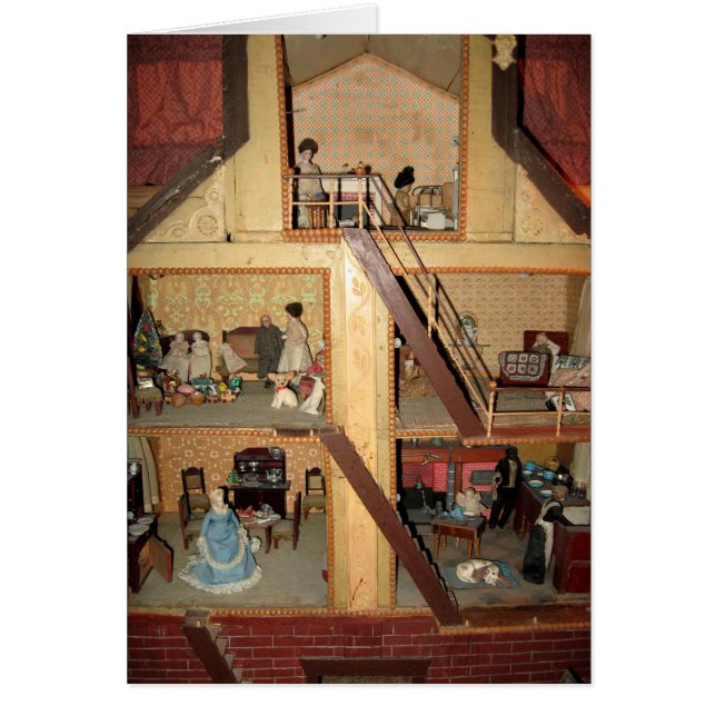 Antike Dollhouse-Karte - freier Raum (Vorne)