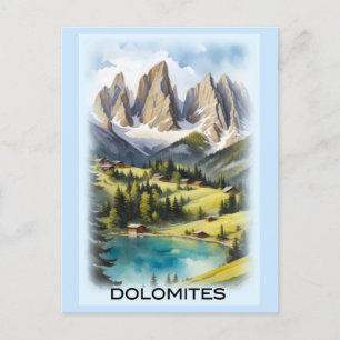 Antike Dolomiten Berge Italien Landschaft Postkarte