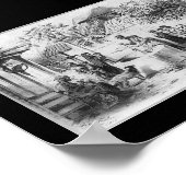 Antike Dominikanische Republik Malerei um 1871 Poster (Ecke)