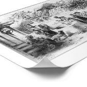 Antike Dominikanische Republik Malerei um 1871 Poster (Ecke)