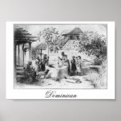 Antike Dominikanische Republik Malerei um 1871 Poster (Vorne)