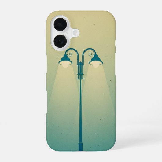 Antike Doppel-Straßenlaterne iPhone 16 Hülle (Rückseite)