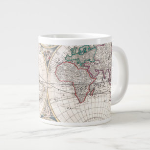 Antike Doppelhalbkugel Weltkarte Jumbo-Tasse