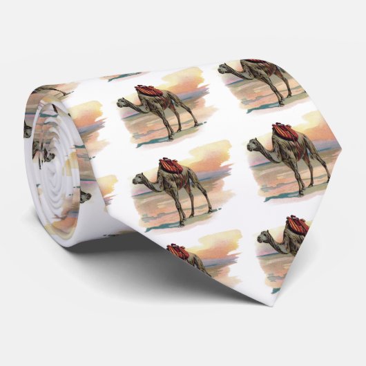 Antike Dromedary-Kamel-Illustration Krawatte (Gerollt)