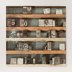 antike Druckblockstempel Puzzle