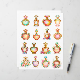 Antike Duftflaschen Scrapbook Papier