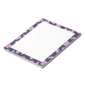 Antike dunkelviolette Blumenmuster Notizblock (Rotiert)