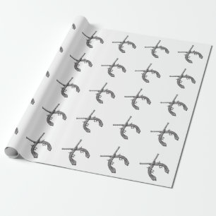 Antike Duschpistolen Geschenkpapier