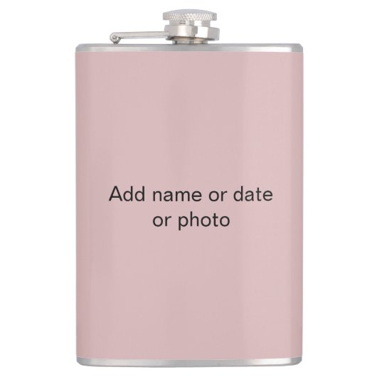 Antike Duskysche Rose Pastell Flachmann (Vorderseite)