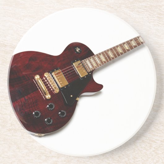 Antike E-Gitarre Sandstein Untersetzer (Vorne)