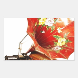 Antike Edison-Heimphonograph-Novitäten-Geschenke Rechteckiger Aufkleber