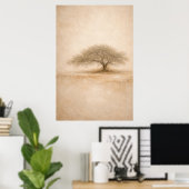 Antike Eiche | Südliche Eichenbaum-Wandkunst | Pos Poster (Heimbüro)