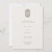 Antike Eichenbaum-QR-Code-Hochzeit Einladung (Vorderseite)
