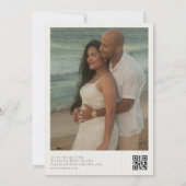 Antike Eichenbaum-QR-Code-Hochzeit Einladung (Rückseite)