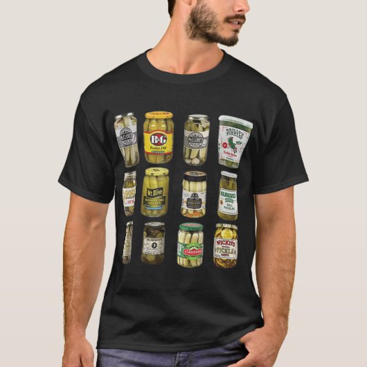 antike eingelegte Gurken Familie T-Shirt (Vorderseite)