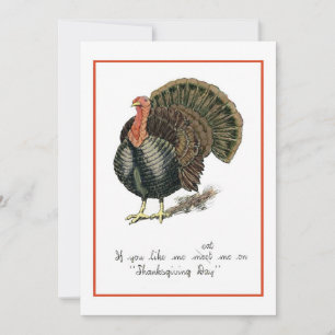 Antike Einladung zum Thanksgiving-Dinner 1907
