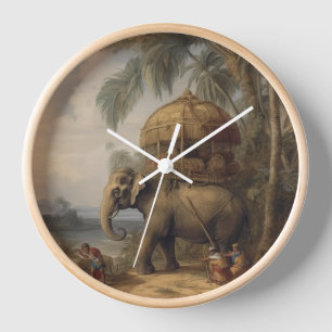 Antike Elefanten-Howdah-Wanduhr Royal Heritage Uhr
