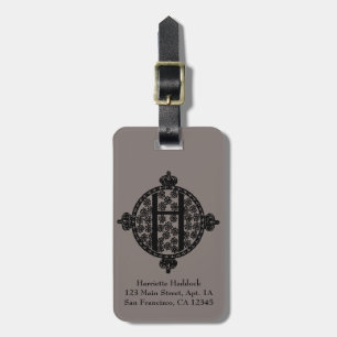 Antike Eleganz Monogramm Buchstabe H Gepäckanhänger