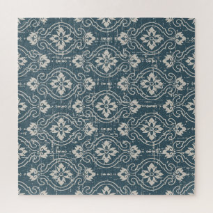 Antike Eleganz: Nahtlose Blumengestaltung Puzzle