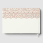 Antike Elfenbein-Bogen-Spitze-Brautdusche Gästebuch (Rückseite)