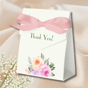 Antike Elfenbein-Rosa Pfirsich-Rosen Brautdusche Geschenkschachtel