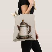 Antike Emaille-Kaffeekanne Tasche (Von Nahem)