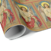 Antike Engel Weihnachtsgrüße Superior Qualität Geschenkpapier (Rolleneckpunkt)