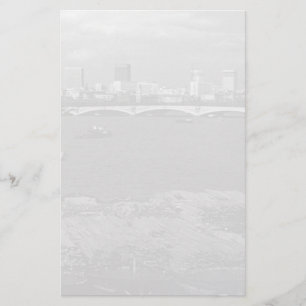 Antike England London Themse Fluss Skyline Stadt Briefpapier