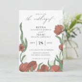 Antike Englische Gartenhochzeit Einladung (Stehend Vorderseite)