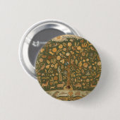 Antike englische Nadelspitze Baum des Lebens & Ein Button (Vorne & Hinten)