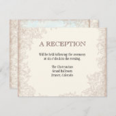 Antike englische Rose Blumenwirbel Hochzeit Einladung (Vorne/Hinten)