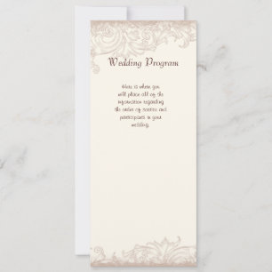 Antike englische Rose - Creme-Hochzeitseinladung Einladung