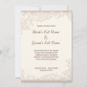 Antike englische Rose - Einladung zur Hochzeitsfei (Vorderseite)